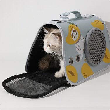 Сумка-переноска для тварин | Сумка на плечі для транспортування котів у подорожах, органайзер з регульованими плечовими ременями для походів, кемпінгу, подорожей та прогулянок