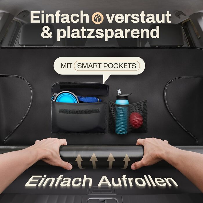 Захист для багажника автомобіля від бруду та подряпин для собак HELDENWERK, стежка, захист бокових стінок та краю, водовідштовхувальний, анти-царапин, універсальний, чорний (Basic)