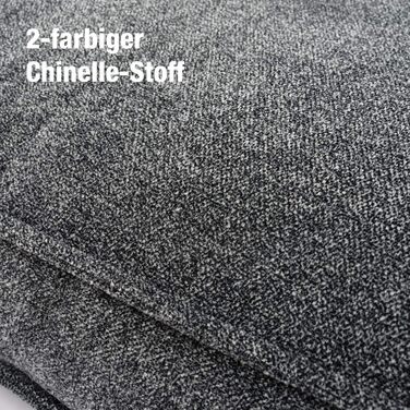 JAMAXX Преміум подушка для собак ортопедична, 120x90 см, сіра, знімний чохол з Chinille