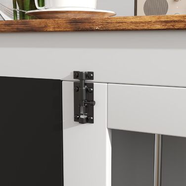 Клітка для собак PawHut, біла, з 3 дверцятами, для собак середніх порід до 20 кг, 80x60x70 см