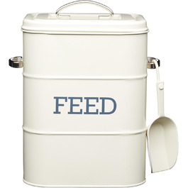 Контейнер для корму KitchenCraft Living Nostalgia з ложкою, 3 кг, 19 x 16 x 27 см