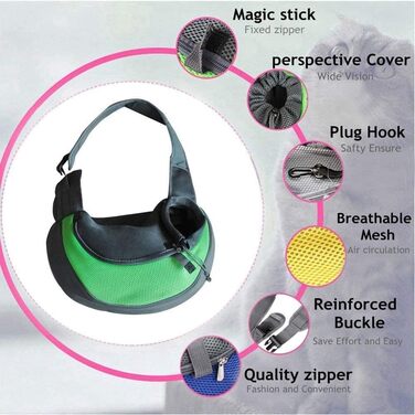 Трансформер для перенесення домашніх тварин: собак, котів, цуценят. Сумка-переноска на плечі, дихаюча сітка, для маленьких собак і котів, до 4 кг, зелений колір, S (0-2 кг)