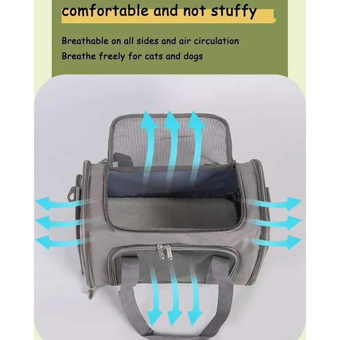 Автомобільний лежак для собак, переноска-рюкзак для тварин з м'яким бавовняним матрацом, безпечна для подорожей, сітчаста переноска для собак (Blue)