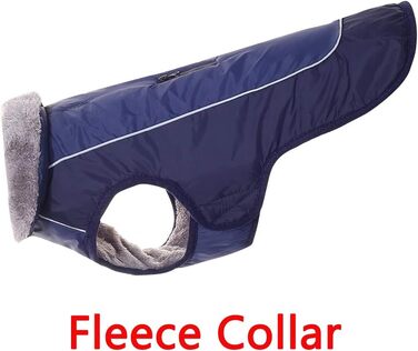 Флісова нашийникова стрічка JoyDaog для собак середніх порід, водонепроникна куртка для собак з бавовни, для холодних зим (XXL, Синій)