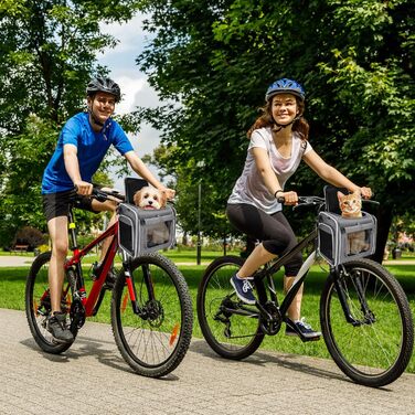 4-в-1 Корзина для собак на велосипед: корзина, рюкзак, велика сумка для котів та собак (до 8 кг)