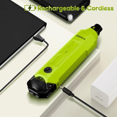 Шліфувальник кігтів для собак Gimars: 6 швидкостей, LED-підсвічування, USB-зарядка, 3 насадки (зелений)