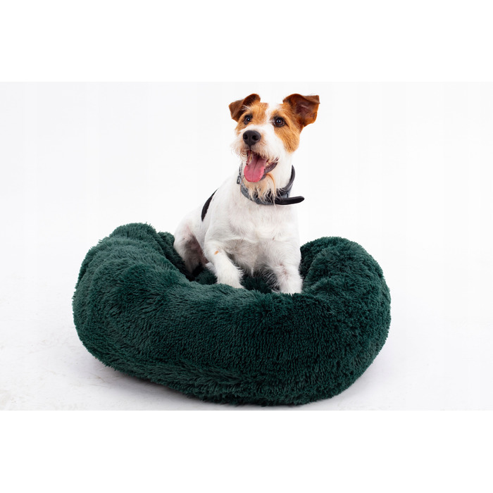 М'яке плюшеве ліжко для собак, зелене, 120 x 120 см