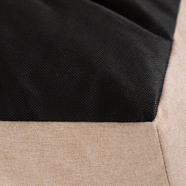 Ліжко для собак, прямоугольне, середнього розміру, 90 x 70 см, бежеве. Крісло-лежанка для собак, кошик, лежанка для тварин, собача будка, меблі для собак.