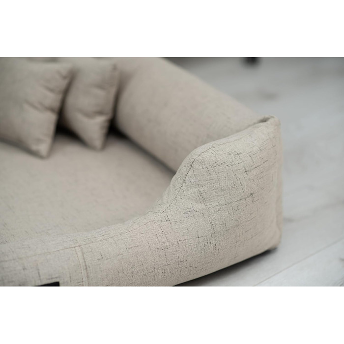 Ортопедичне ліжко для собак Bruno Grosse середнього розміру. М'яке ліжко-матрац для собак з Aura-тканини, з Memory Foam. Зручне, зносостійке та міцне (L, Бежевий)