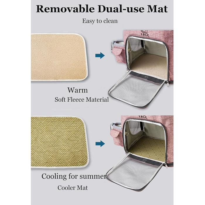 Рюкзак-переноска для собак та котів з сіткою, високоякісна переноска для маленьких собак, котів, кроликів, 28x27x43 см (Сірий, M)