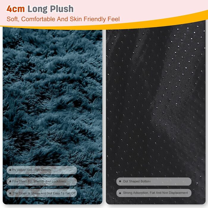 М'яке ліжко для собак PETCUTE з плюшу, 100x100 см, блакитне. Підходить для великих та середніх собак. Легко миється, з антиковзною основою.