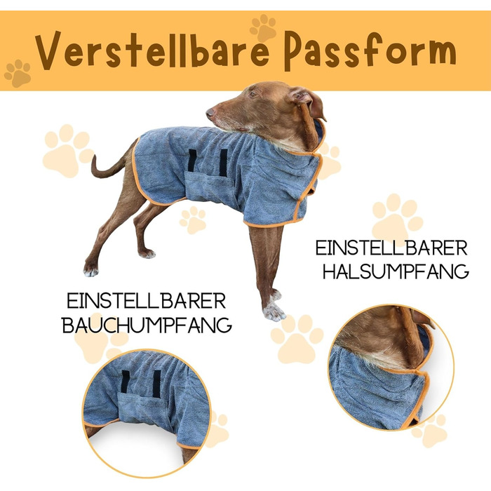 Рушник для собак Luminoza: мікрофібра, швидко сушить, для собак та котів (Сірий)