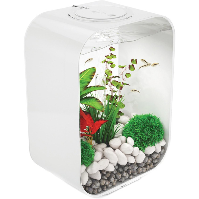 Акваріум biOrb LIFE 15 LED, 15 л, з фільтром, LED-підсвіткою, керамічним ґрунтом, білий, акриловий