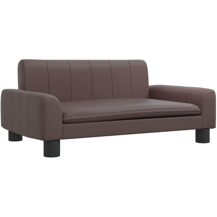 Крісло-ліжко для собак та котів з екошкіри, коричневе, 70x45x30 см - зручне місце для відпочинку вашого улюбленця