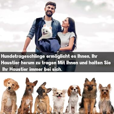 Транспортувальна сумка-слінг для собак та котів, блакитна | Зручна переноска для маленьких тварин на прогулянку та подорожі