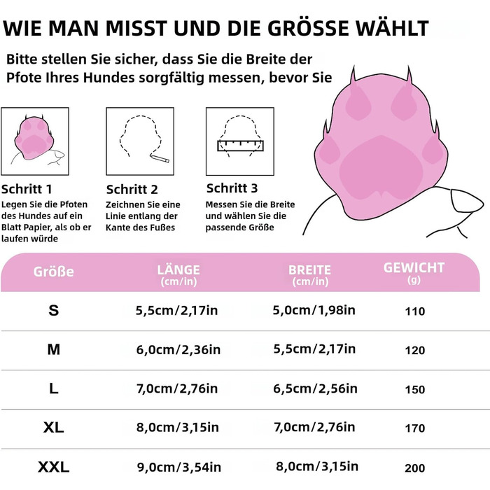Водонепроникні собачі чоботи з антиковзкою підошвою, 4 шт. – захист лап для собак маленьких, середніх та великих порід (Рожеві, XL)
