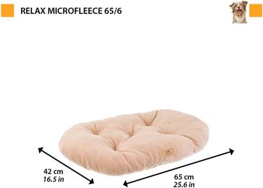Ліжко для собак та котів Ferplast Relax Microfleece, 55 x 36 см, м'яке, миється