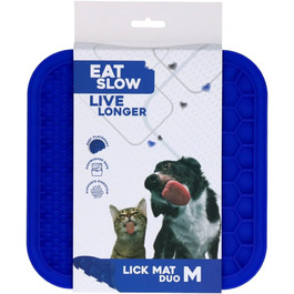 Нюхальна килимок для собак Duo Eckmatte 30x30 см - Силікон, блакитний - Anti-Schnüffematte, миска-головоломка