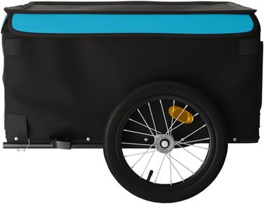 Причіп для велосипеда, вантажний, 45 кг, чорний та синій. Для покупок, подорожей, велосипедних турів. Швидка установка
