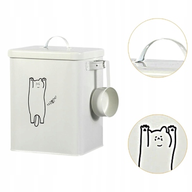 Герметичний контейнер для зберігання сухого корму для котів та круп, універсальний органайзер для продуктів