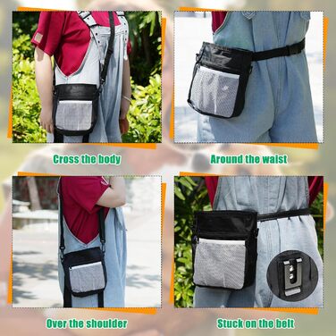 Сумка для ласощів для собак CONLI з портативним мискою та клікером для тренувань, диспенсер для пакетів, аксесуар для дресирування