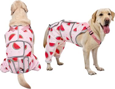 Комбінезон для собак після операції, відновлювальний одяг для задніх лап, комбінезон для собак після хірургічного втручання, підходить для маленьких/середніх/великих собак, для кобелів/сук, XS-XL, рожевий