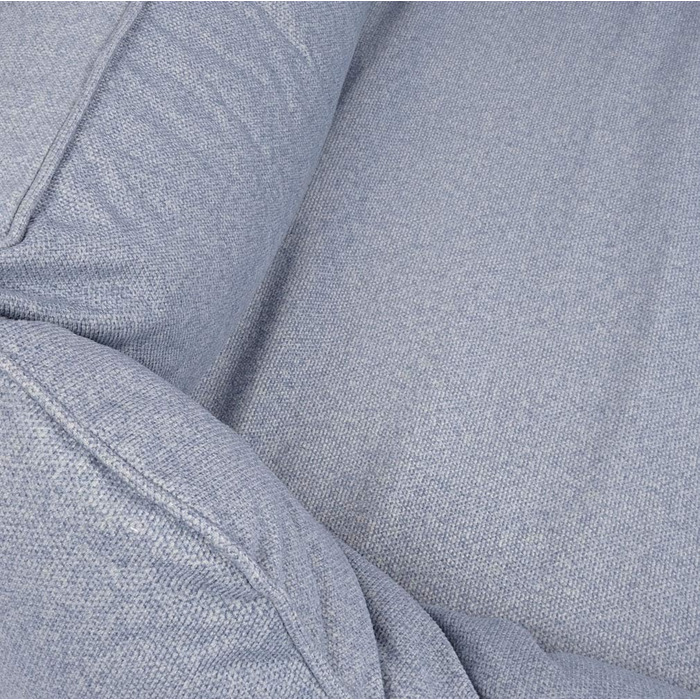 Ортопедичне водонепроникне собаче ліжко Knuffelwuff Malou з велюру, ручної роботи, XL 105 x 75 см. Знімний, пральний чохол. Для великих, середніх та маленьких собак (105 x 75 x 25 см, світло-блакитний)