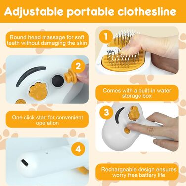 Турбощітка для грумінгу котів та собак 3-в-1: електрична, з парою та масажером. Підходить для котів та собак, забезпечує м'який догляд за шерстю.