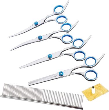 Набір професійних ножиць для грумінгу домашніх тварин 6 дюймів, нержавіюча сталь, для собак та котів
