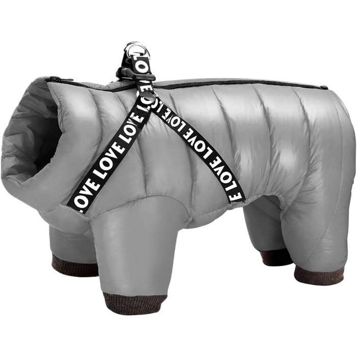 Зимовий теплий водонепроникний теплий зимовий одяг для собак маленьких та середніх порід, для Французького бульдога, Чихуахуа (Чорний, 14)