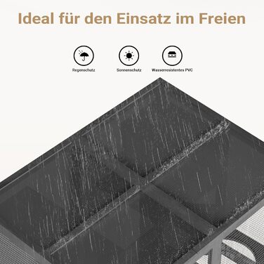 Вольтек (Wiltec) вольєр для котів 116 x 82 x 175,7 см, вольєр для котів з дерева з ПВХ-покриттям, 5 ярусів, для саду, балкону