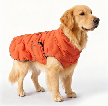 Зимова куртка для собак Mante, тепла пуховка для собак та котів. Міцна в'язана куртка з м'якого матеріалу для комфорту та тепла. (М'ятно-зелений, Оранжевий, S)