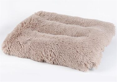 Крісло-ліжко для собак та котів LIVEINU, штучне хутро, прямокутне, плюшеве, XL (109x72x12 см), бежеве