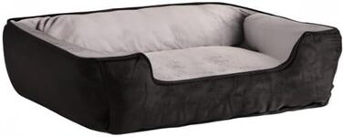 Килимок-ліжко для собак Lionto 2-в-1 з комфортним входом, чорний/сірий, 110x80 см