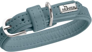 Шкіряний нашийник для собак HUNTER Soho Mini, світло-блакитний, розмір 32
