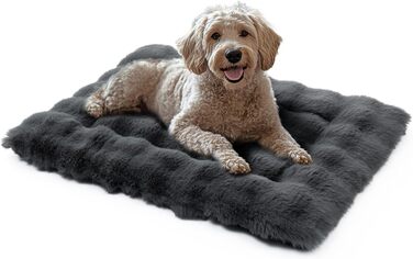 М'яке ліжко для собак Mora Pets: зручна та миюча підстилка-матрац для маленьких, середніх та великих собак, 91 x 60.5 см, темно-сірий