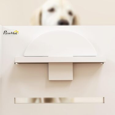 Підвищений годівниця для собак PawHut з регулюванням висоти, антизатримкова підстилка, 2 x 1000 мл, повільна годівниця, годівнича станція для середніх собак та котів, білий