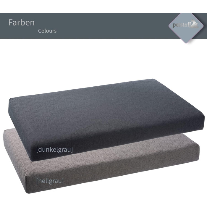 Ортопедичне ліжко для собак, знімний та пральний чохол, вибір кольору та розміру, темно-сірий, XS