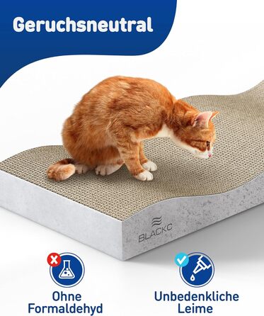 BLACKC® XXL Когтеточки для котів з високоякісного картону, 2 шт, 58x27x6,5 см