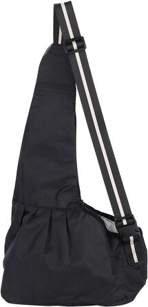 Сумка-переноска для собак і котів Oxford, чорна, регульована, до 5 кг, для подорожей та прогулянок