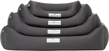 М'яке собаче ліжко HOUND & NATURE Bern Eco, розмір S (75x60 см), сіре - зручне та миється