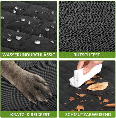 Захист для заднього сидіння автомобіля для собак Kingsleeve® - водовідштовхувальний, стійкий до подряпин, універсальний, з віконцем та фіксацією ременем безпеки