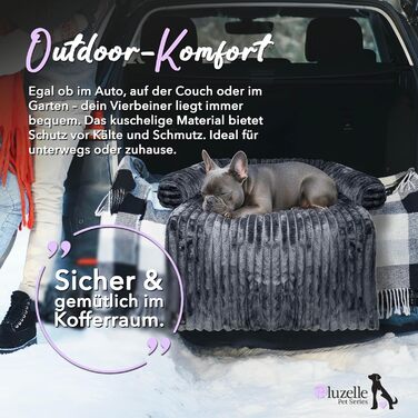 Захисний коврик для собак на диван, розмір M (102x85x12 см), антрацитовий колір. Зручний, водонепроникний, знімний чохол. Підходить для собак маленьких та середніх порід.