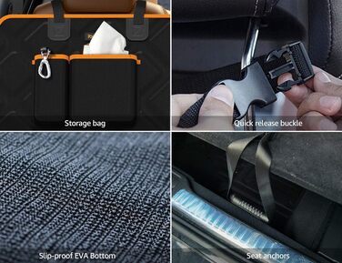 Водонепроникний чохол на сидіння для собак iBuddy LKW, 900D, для пікапів F150 F250 (XXL, чорний)