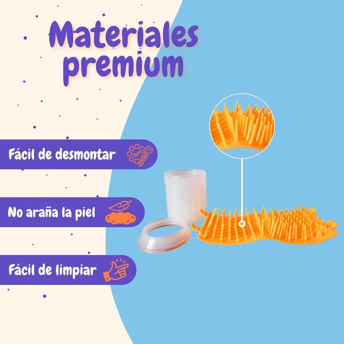 Очищувач для лап собак: великі та маленькі розміри, гігієна для подушечок лап, помаранчевий