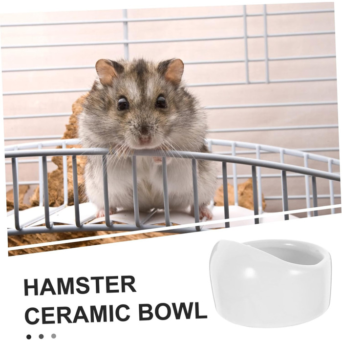 Набір мисок для хом'яків та дрібних тварин Ipetboom (2 шт) - білий, для води та корму