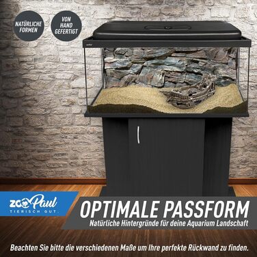 3D фон для акваріума і тераріума 100x50/60 см, структура камінь, Амазонка