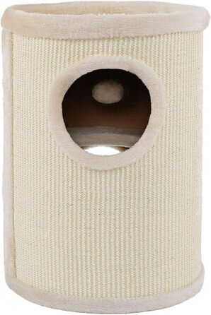 Котячий будиночок Lionto з сизалю, м'яким краєм та іграшкою, 50 см - стабільний котячий будиночок для маленьких та великих котів, догляд за кігтями та розваги