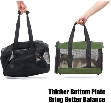 Транспортна переноска для собак та котів HITSLAM (M, Зелений) - розкладний бокс, для подорожей, авіалінії