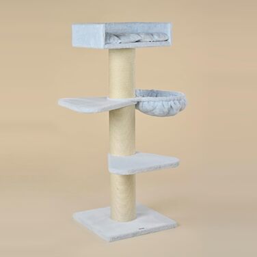 Драбина для котів RHRQuality Royalty – 158 см, товсті сизалеві стовпи (20 см), колір блакитний